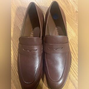 Classic Brown Leather Penny Loafers - Men by COACH